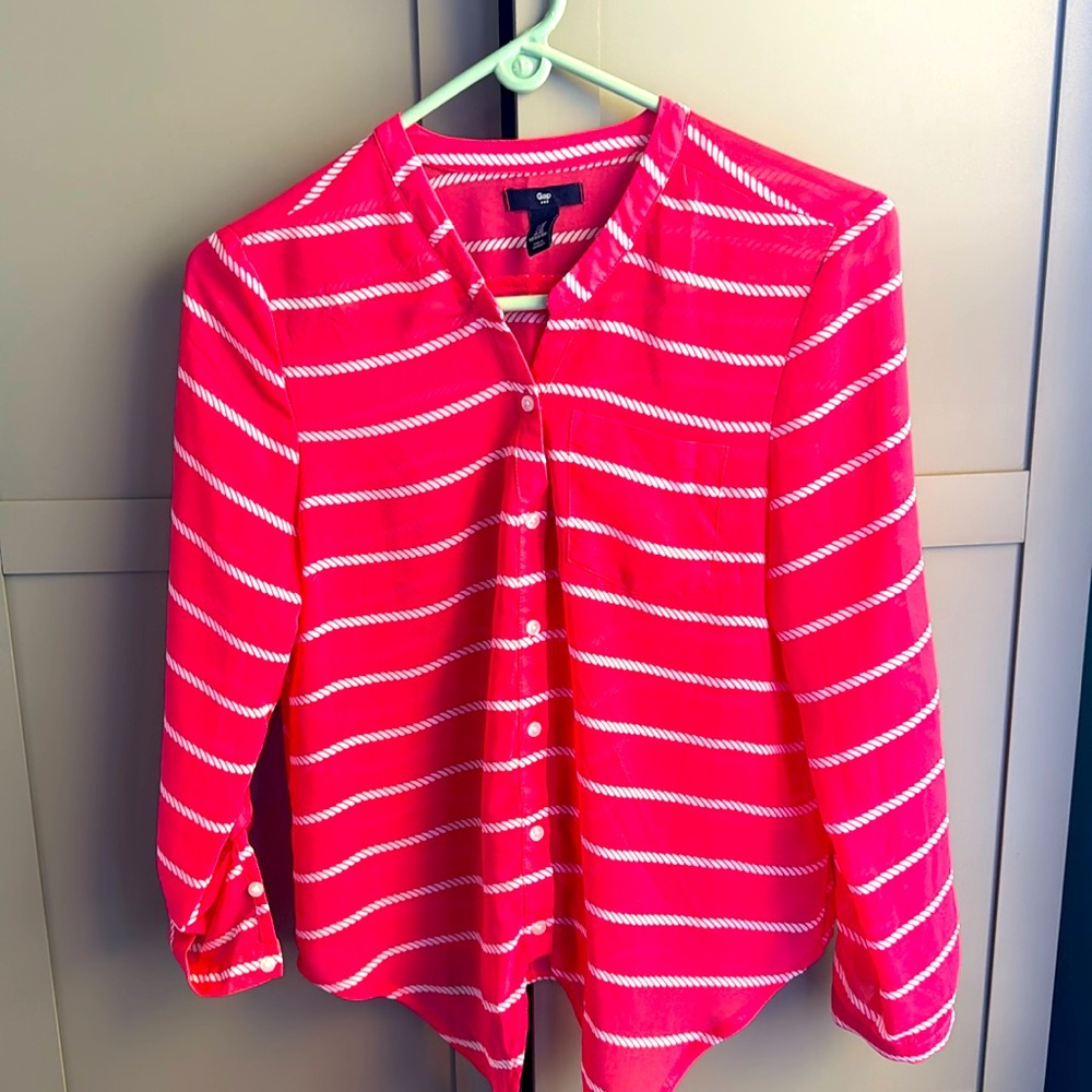 Gap Blouse, rope design, coral